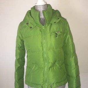 NWOT Hollister puffy green jacket